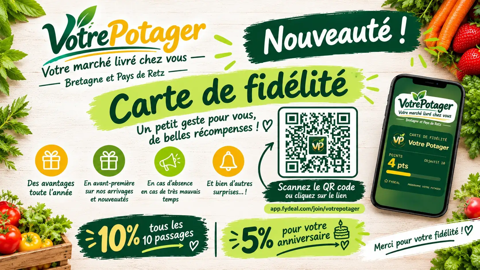 Livraison fruits et legumes 44 - 85